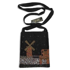 Vintage Another Y & S Original Beaded Moulin Rouge Shoulder Bag Crossbody Purse
