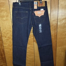 Levis 501 Original Jeans 34x30 Regular Fit Straight Leg DARK BLUE Brand New D2