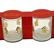 Anthropology Dupe Ginger Bread Men Festive Holiday Juice Whiskey Glasses