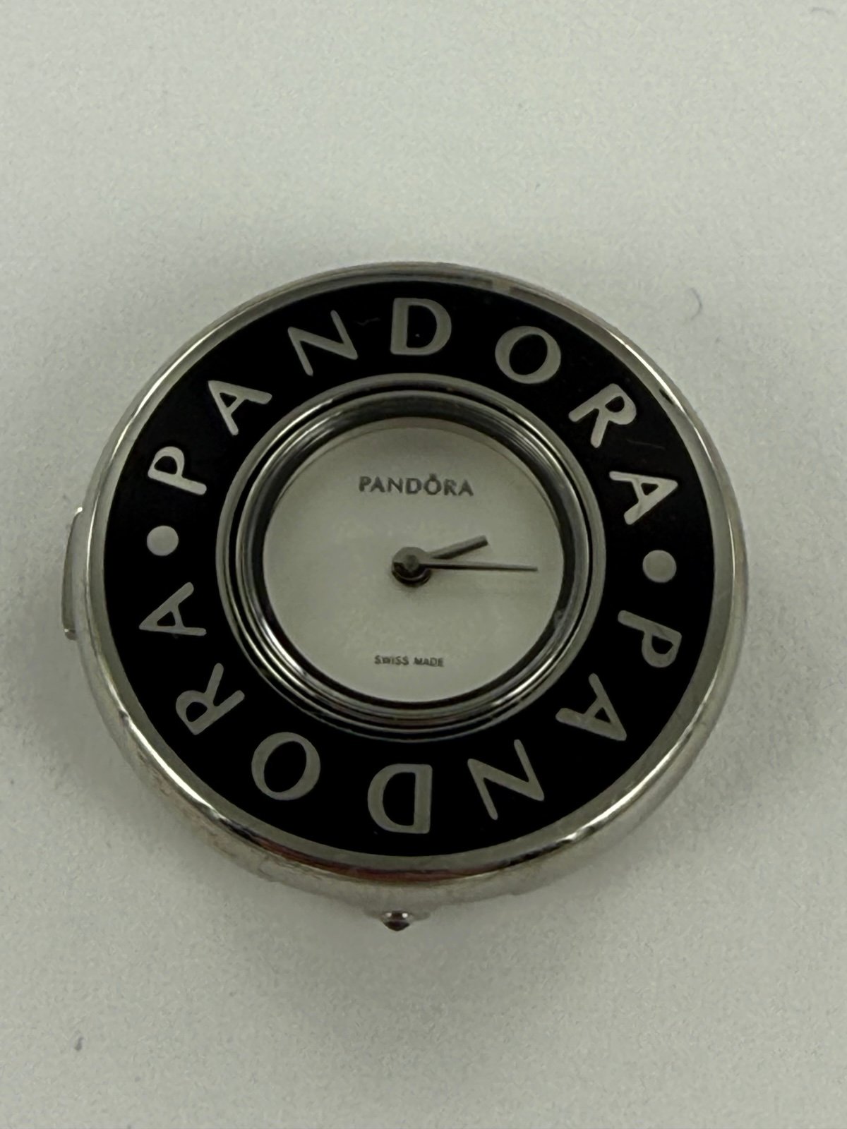 Pandora Embrace Watch 30mm Quartz Black Silver Black Diamond Crown