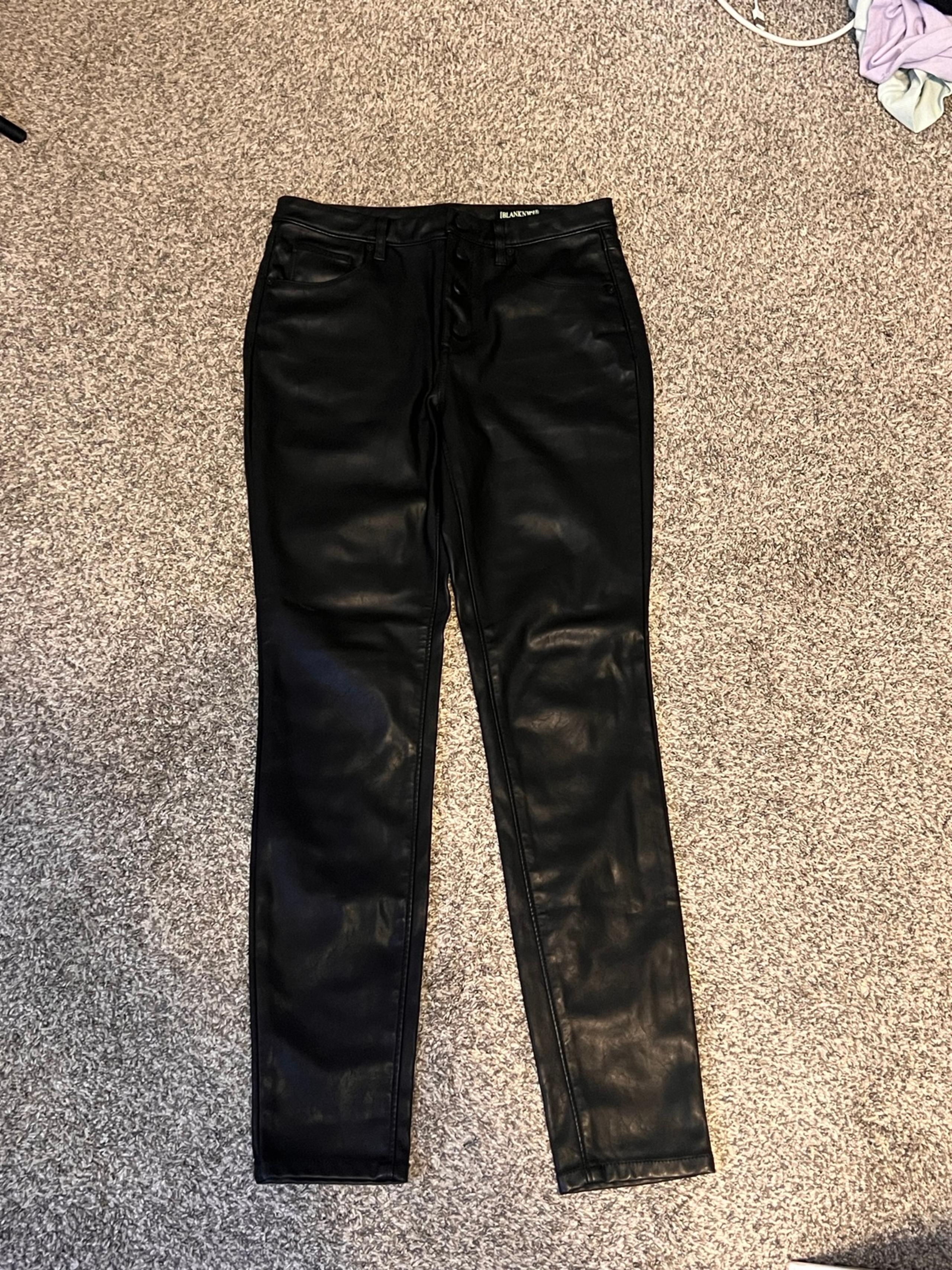 Blank NYC black faux leather pants