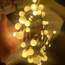 Curtain Lights Indoor Outdoor 8.3ft 8 Modes 72 Led Globe String Lights Plug in