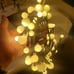 Curtain Lights Indoor Outdoor 8.3ft 8 Modes 72 Led Globe String Lights Plug in