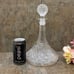 Vintage Cut to Clear Etched Glass Bohemian Crystal 11.5 Decanter