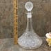 Vintage Cut to Clear Etched Glass Bohemian Crystal 11.5 Decanter