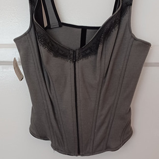 Neiman Marcus Designer Wool Corset Vest NWT Size L Cadolle Creation Paris France