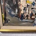 Original oil painting on board, European Cityscape, Unsigned, Framed