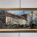 Original oil painting on board, European Cityscape, Unsigned, Framed