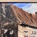 Original oil painting on board, European Cityscape, Unsigned, Framed