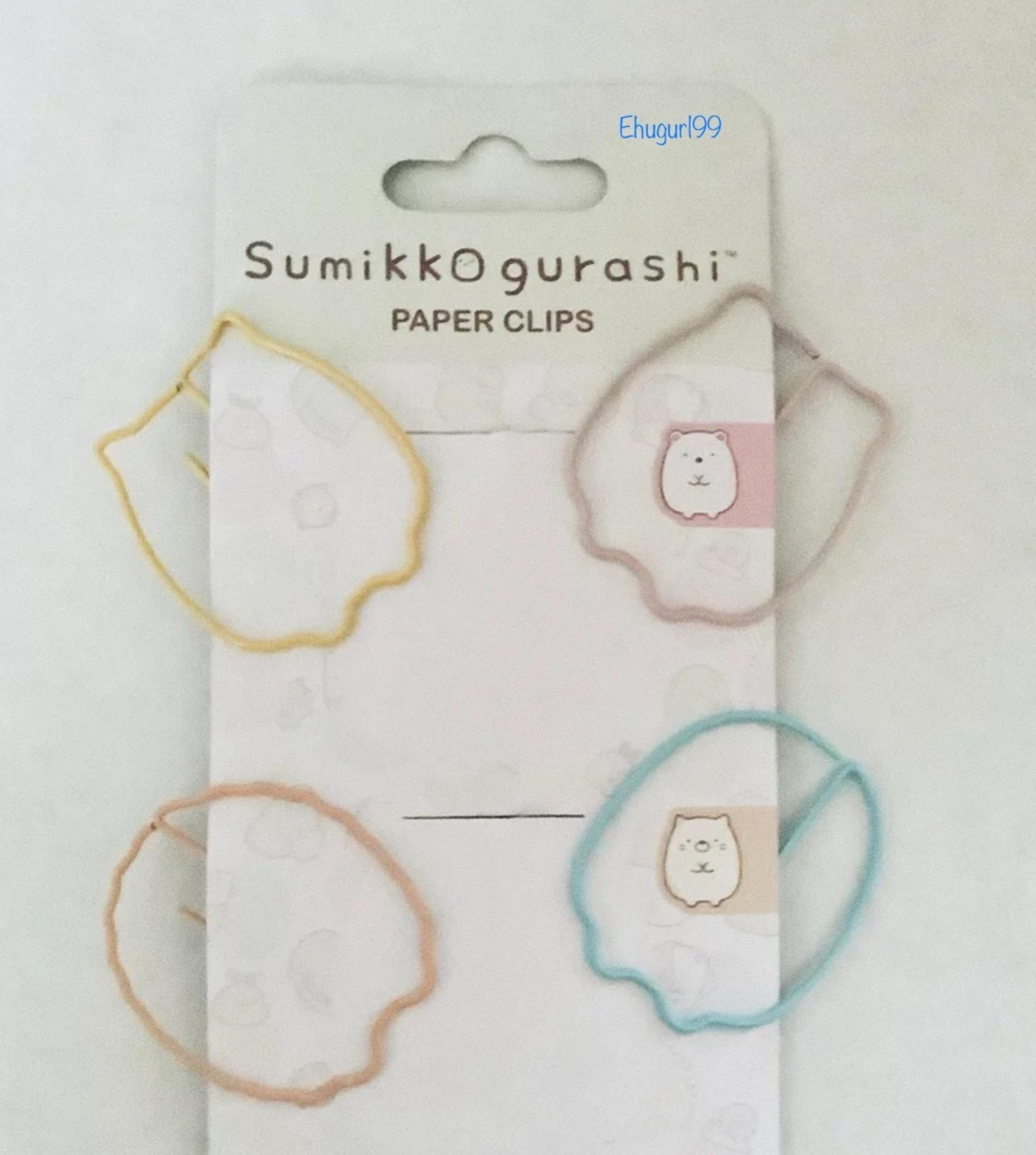 San-X GS2217 SUMIKKOGURASHI 843074 PAPER CLIPS 4-CLIPS