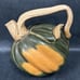 PATRICIA GARRETT Great Impressions Pottery ACORN SQUASH Teapot &Teacup 1990s HTF