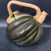 PATRICIA GARRETT Great Impressions Pottery ACORN SQUASH Teapot &Teacup 1990s HTF