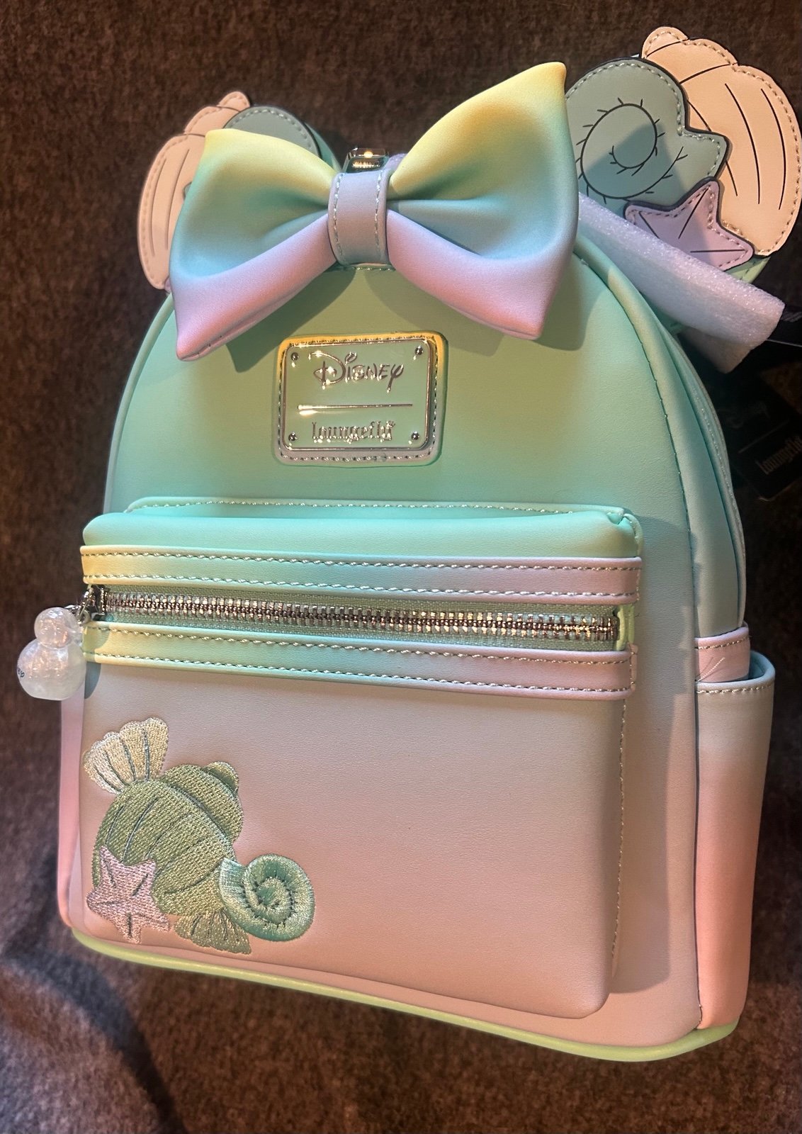 NWT Loungefly Disney Minnie Mouse Ombre Mermaid Pastel Backpack NEW Ocean Beach