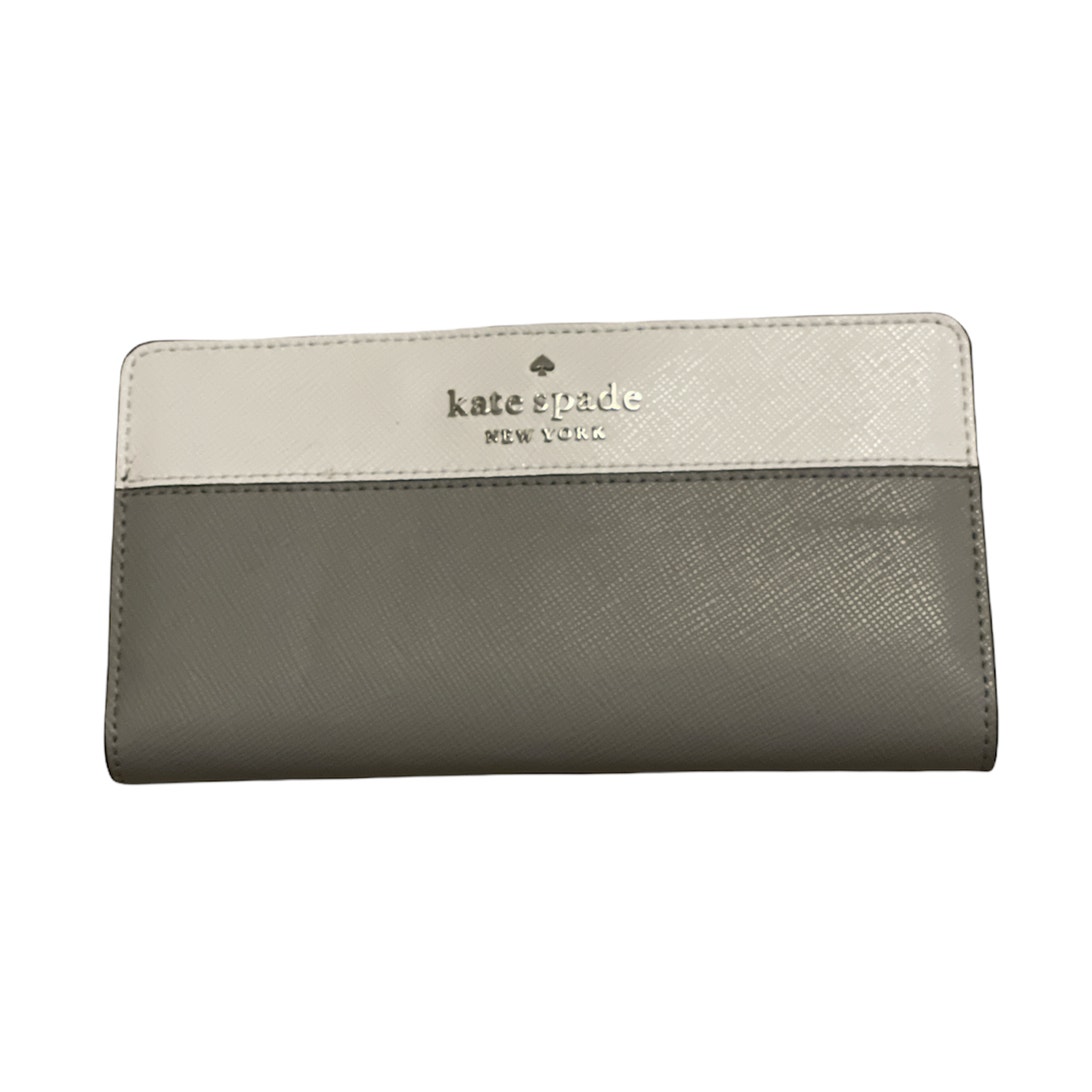 Kate Spade Staci Color Block large slim bifold wallet in nimbus Grey Multi