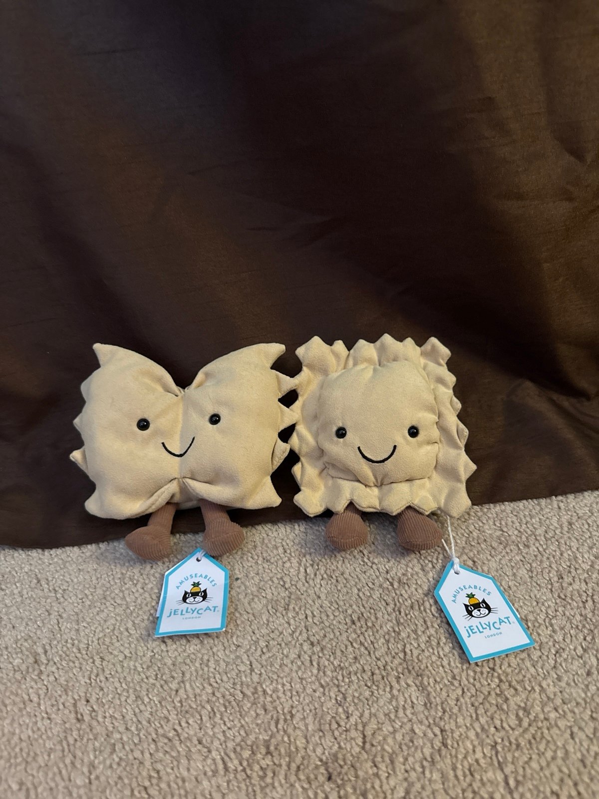 Jellycat Amuseables Ravioli and Farfalle AUTHENTIC New With Tags
