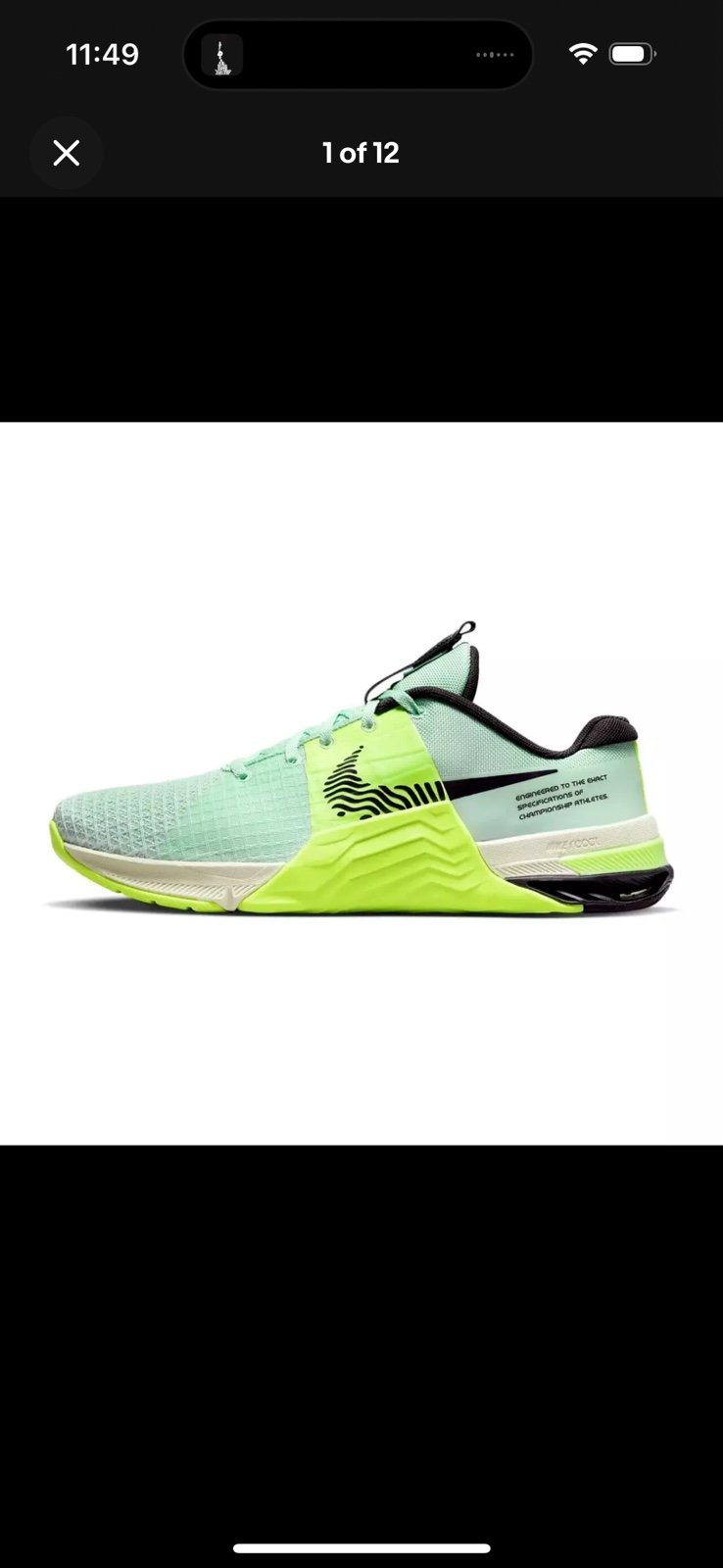 Nike Metcon 8 Mint sz 14 Men's Crossfit Gym