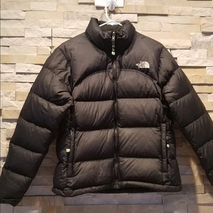North Face Womens Medium Nuptse Jacket 96 Retro 700 Goose Down Winter Black Coat