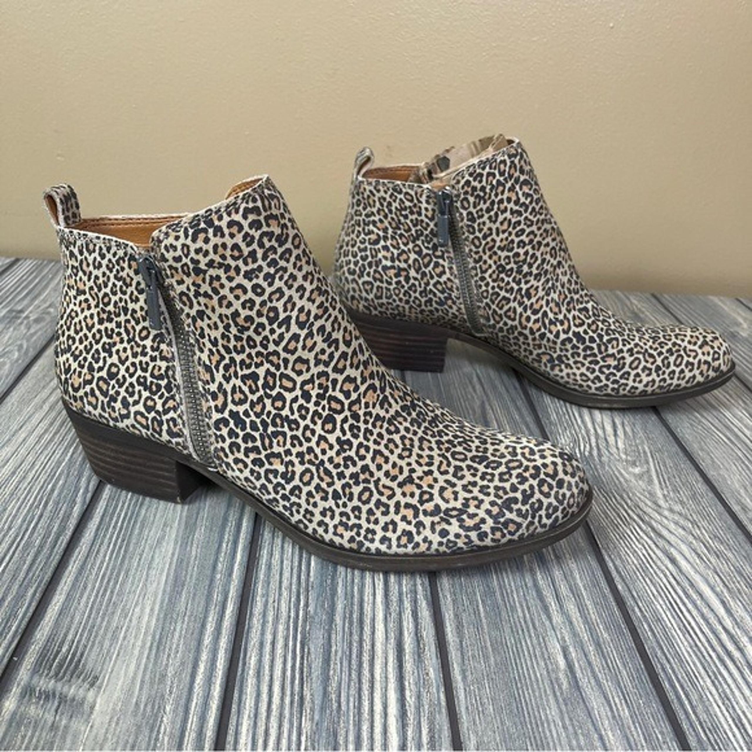 Lucky Brand Leopard Cheetah Print Booties Women's 9