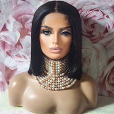 100%virgin human hair closure wig