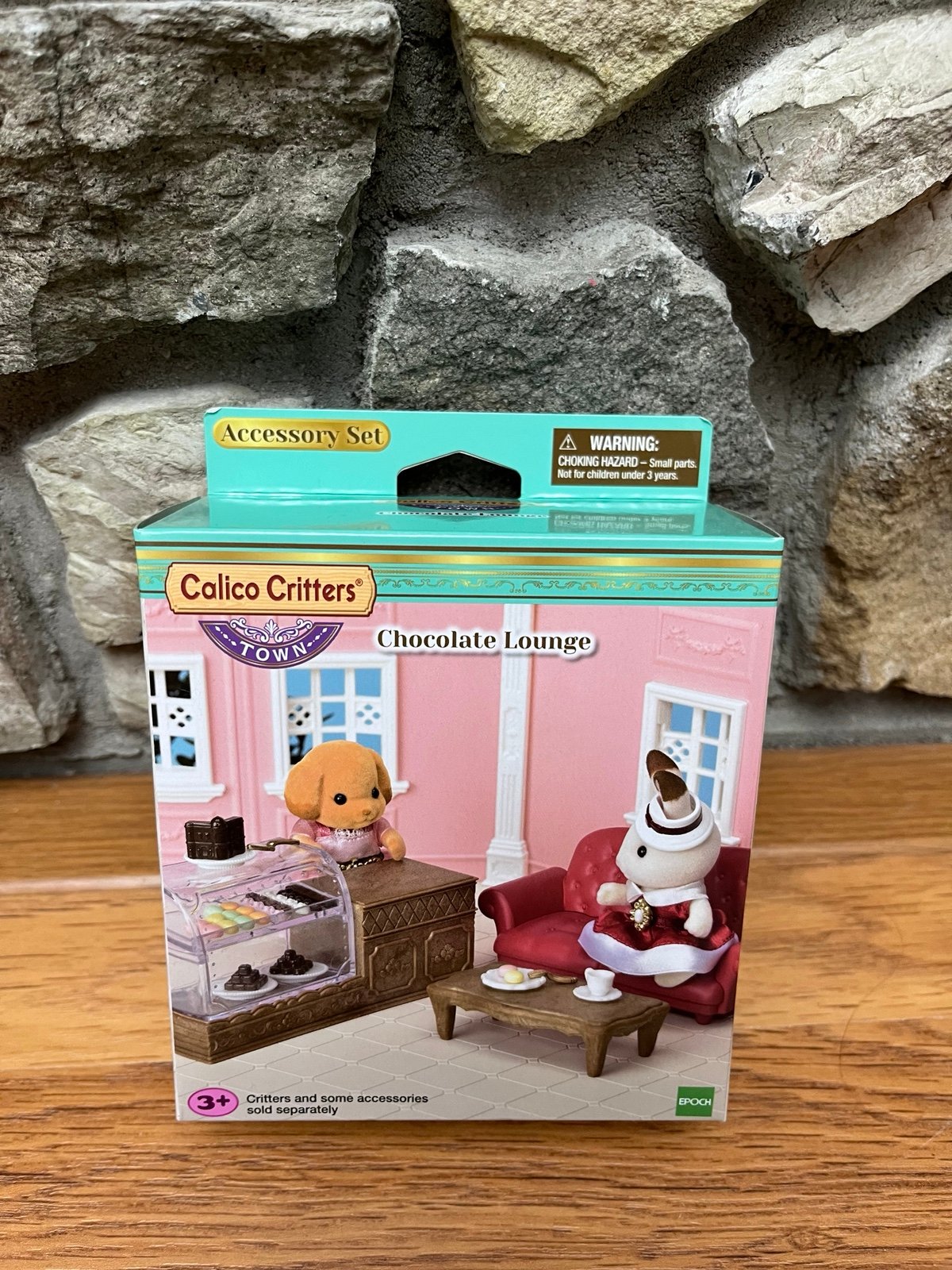 New Calico Critters Town Chocolate Lounge Play Set Toys Collectible Accessories