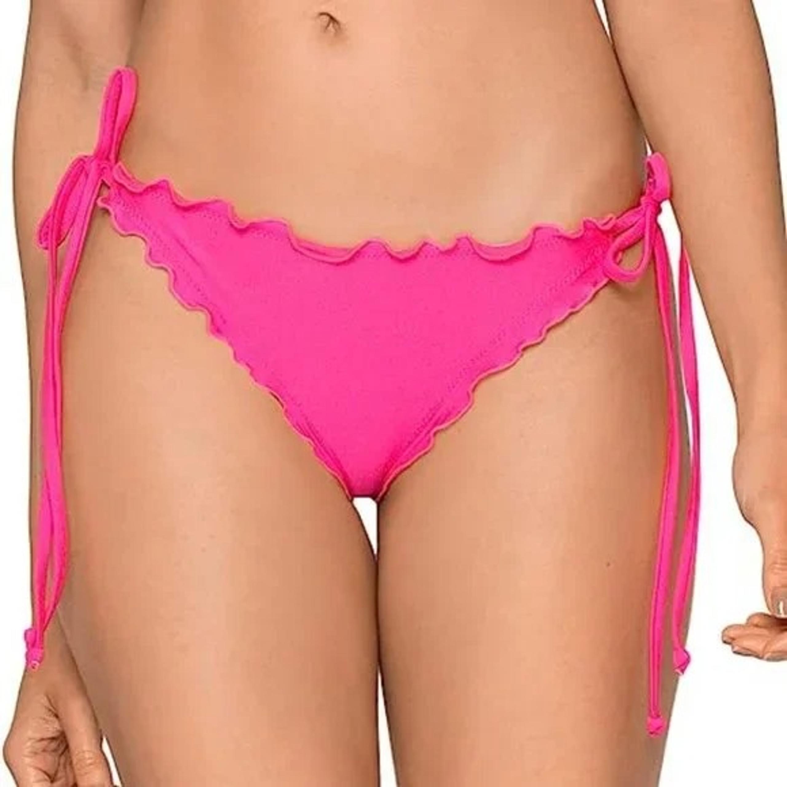 RELLECIGA Women's Wavy Tie Side Brazilian Bikini Bottom