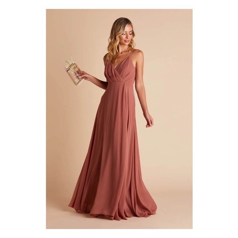 Birdy Grey Kaia Chiffon Maxi Dress In Desert Rose Size Large NWT