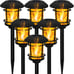 Solar Flame Torch Lights Outdoor, Flickering Flame Garden Light 6 Pack