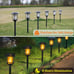 Solar Flame Torch Lights Outdoor, Flickering Flame Garden Light 6 Pack
