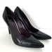 Stuart Weitzman Black Leather Heist Pointed Toe 100 Pump Slim 4 Heel Size 10
