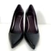 Stuart Weitzman Black Leather Heist Pointed Toe 100 Pump Slim 4 Heel Size 10
