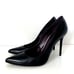 Stuart Weitzman Black Leather Heist Pointed Toe 100 Pump Slim 4 Heel Size 10