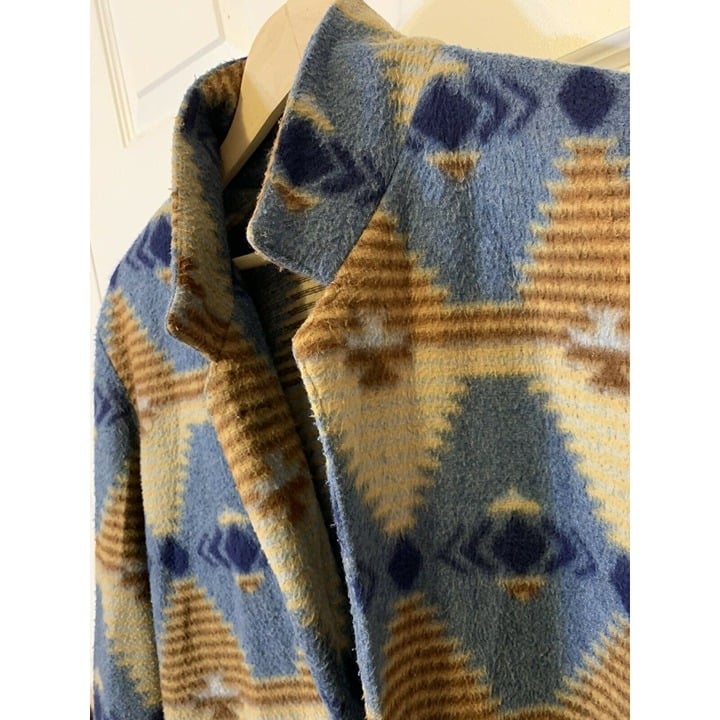 VTG Jeans Wear Nativ Aztec Women's Blazer Jacket Sz L earth