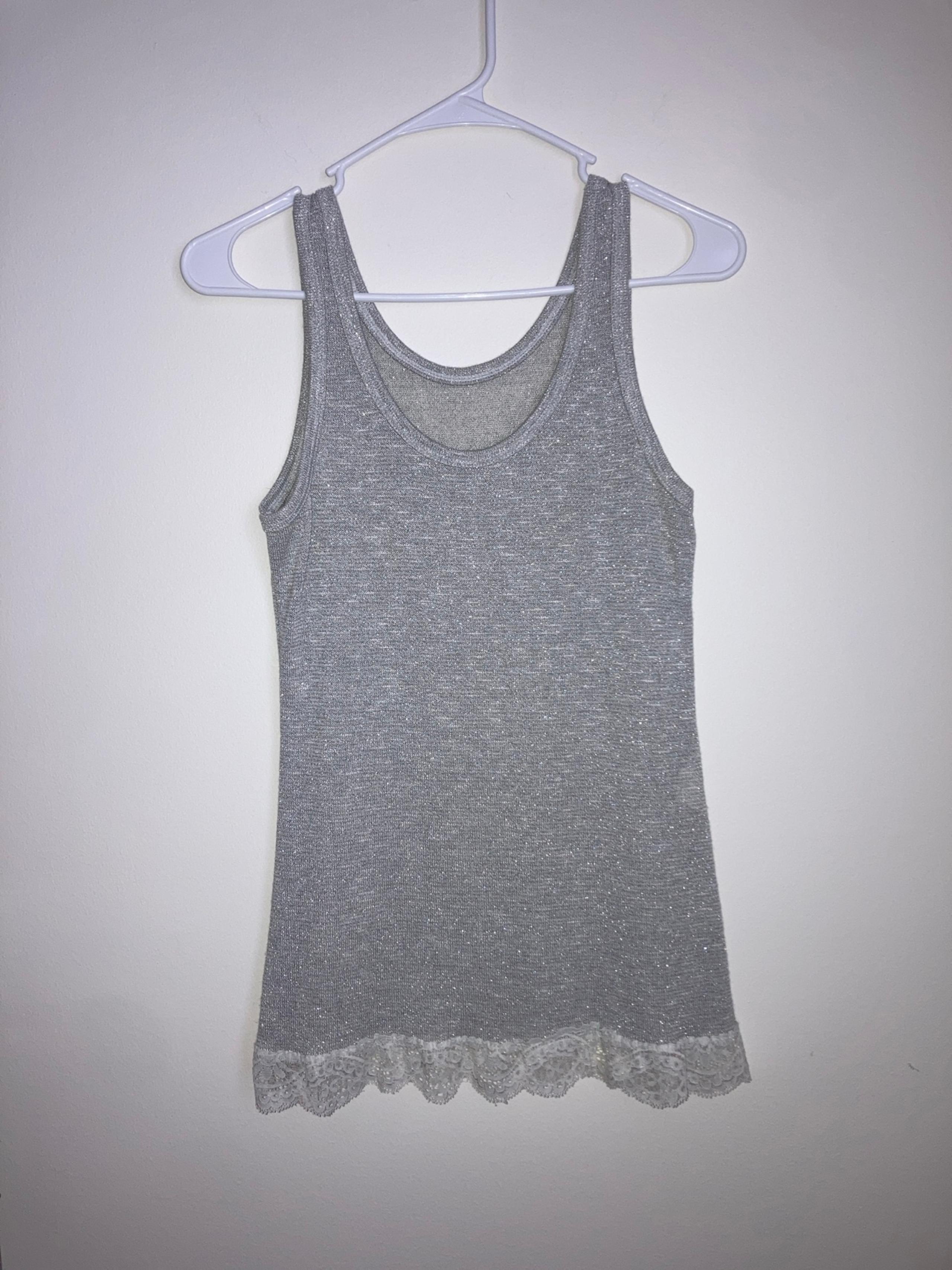Giorgio metallic silver tank Top.