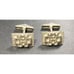 Vintage Sterling Silver Cufflinks Modernist Abstract Geometric Motif