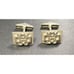 Vintage Sterling Silver Cufflinks Modernist Abstract Geometric Motif