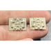 Vintage Sterling Silver Cufflinks Modernist Abstract Geometric Motif