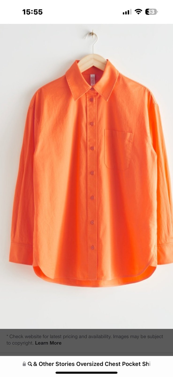 & Other Stories Oversized Chest Pocket Shirt