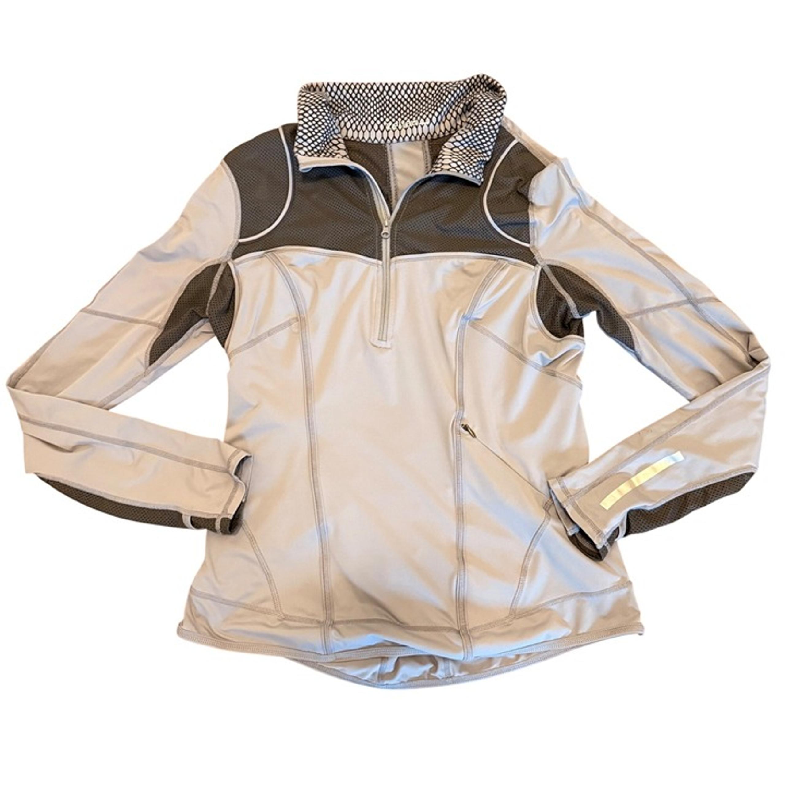 Zella Womens Activewear Quarter Zip Running Jacket Size M Thumbholes Lightweight