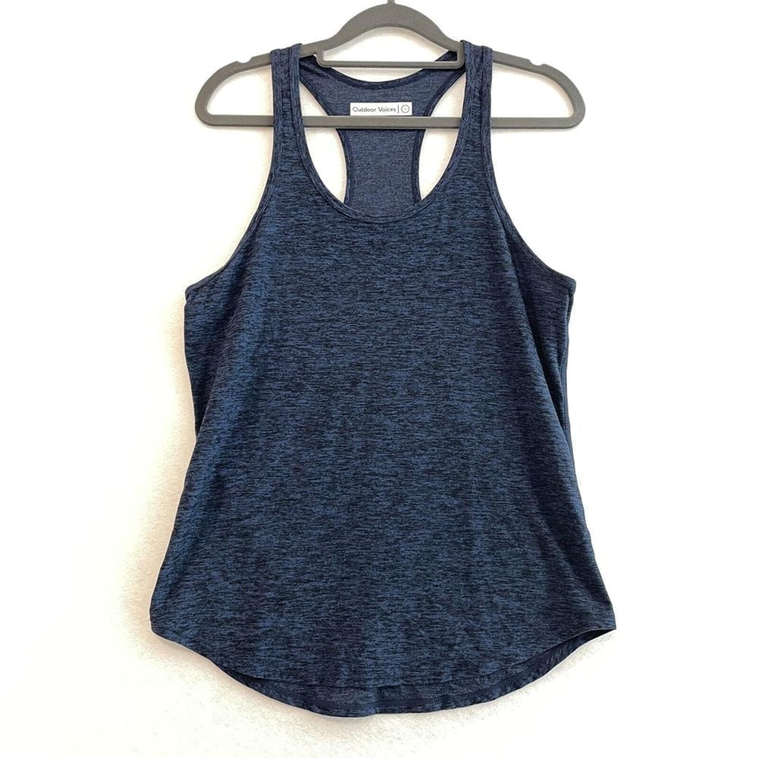 Outdoor Voices Tank Top Women Black Small Polyester Stretch Pullover Sleeveless