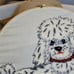 Vintage Needlecraft Poodle Dog 14 Wall Hanging on Muslin Handmade