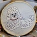 Vintage Needlecraft Poodle Dog 14 Wall Hanging on Muslin Handmade