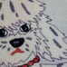Vintage Needlecraft Poodle Dog 14 Wall Hanging on Muslin Handmade