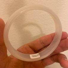 Jade Bangle Bracelet Natrual White