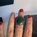 Vintage Malachite and sterling ring sz 7.5