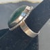 Vintage Malachite and sterling ring sz 7.5