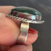 Vintage Malachite and sterling ring sz 7.5