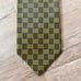 Ermenegildo Zegna Auth Mens Black Yellow 100% Silk Dress Neck Tie Made In Italy