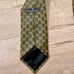 Ermenegildo Zegna Auth Mens Black Yellow 100% Silk Dress Neck Tie Made In Italy