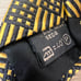 Ermenegildo Zegna Auth Mens Black Yellow 100% Silk Dress Neck Tie Made In Italy