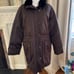 Weekend MaxMara woman’s brown faux fur collar parka size 12